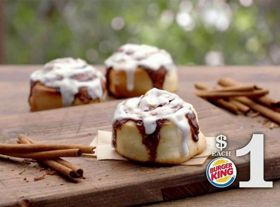 Burger King cinnamon roll Burger King cinnamon roll